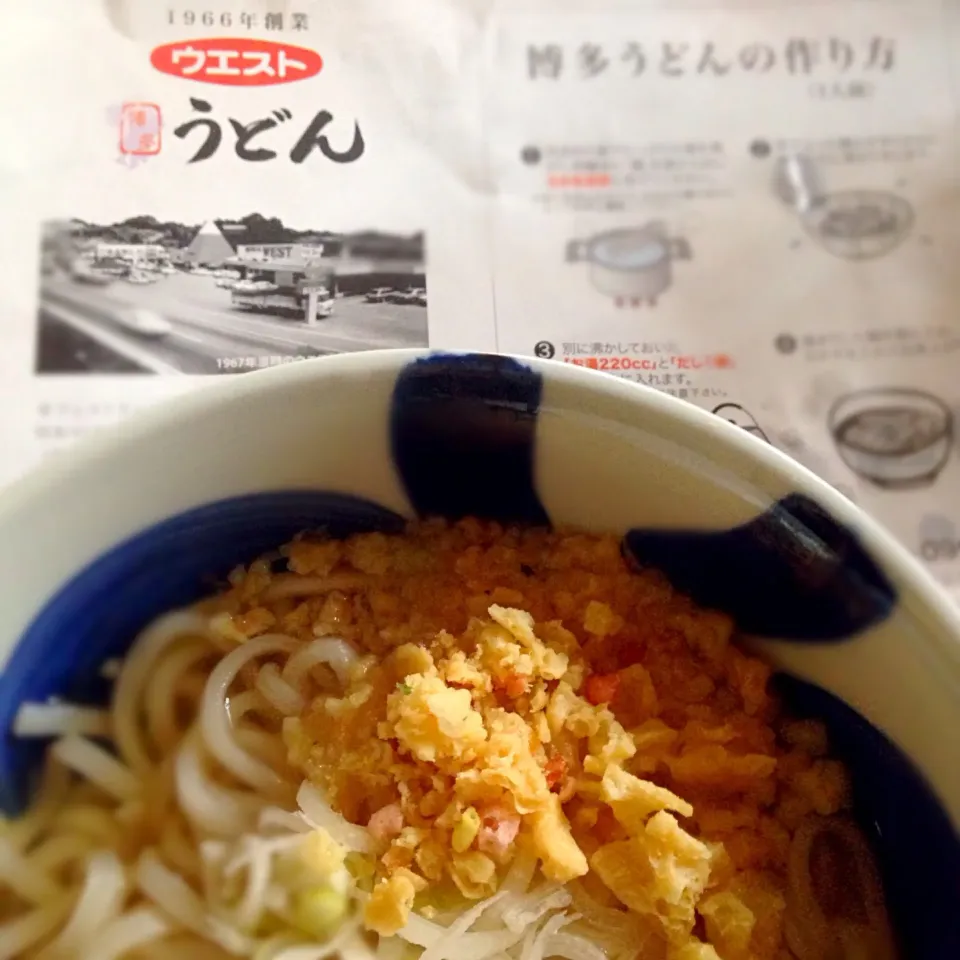 Snapdishの料理写真:博多のアンテナショップで見っけ‼️ウエストの博多うどん〜あご出汁で柔ヤワうどん*･゜ﾟ･*:.｡..｡.:*･'(*ﾟ▽ﾟ*)'･*:.｡. .｡.:*･゜ﾟ･*旨かったよ〜〜♫|こなちゅんさん