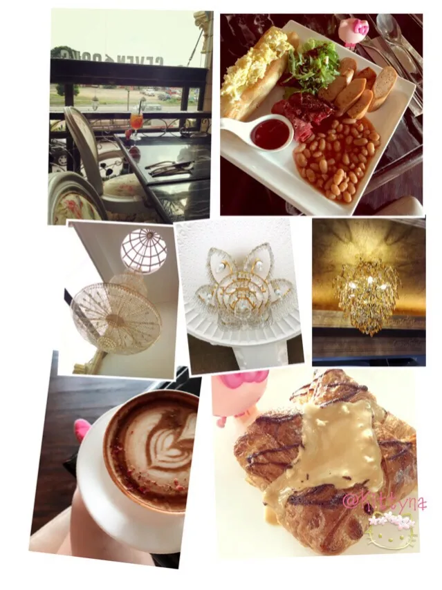 ❄️ Lemon Tea 🍋
🌹Rose Latte ☕️ 
🍞Peanut Chocolate Danish 🍫
America breakfast 🍴|🎀Kittyna🌸さん