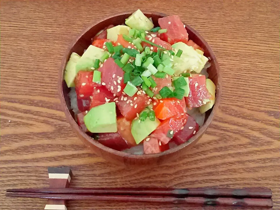 ハワイのポキ丼♪|ぱくさん