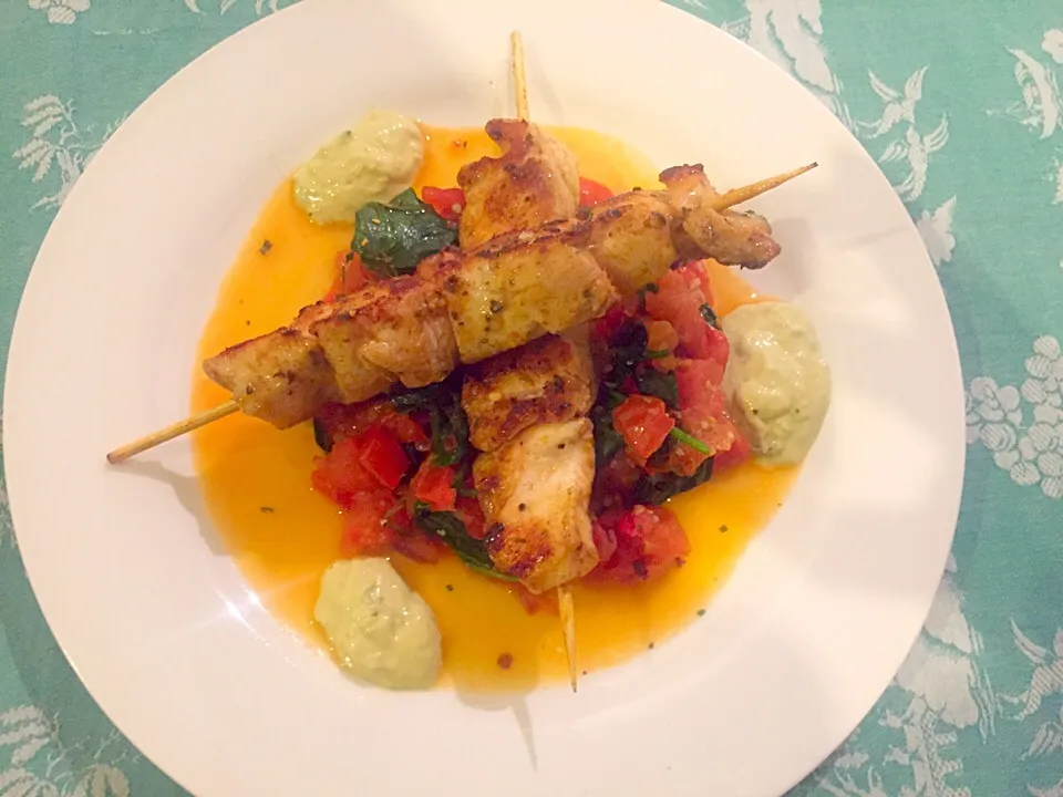 Cajun chicken and tomato salsa|casey morganさん