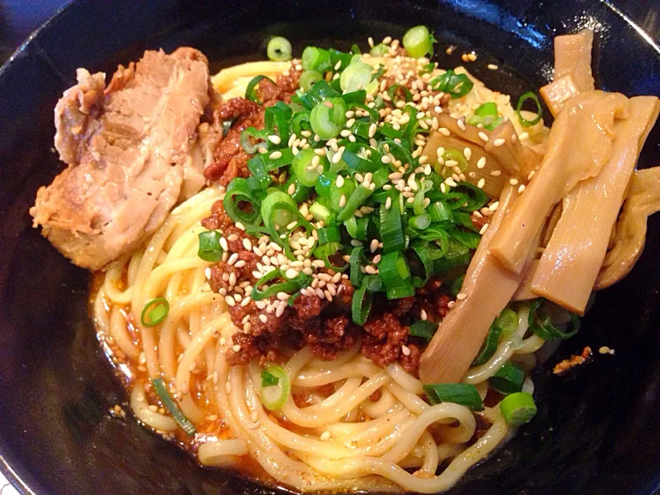 Snapdishの料理写真:11 汁無し担々麺 @つけ麺しずく|タカパパさん