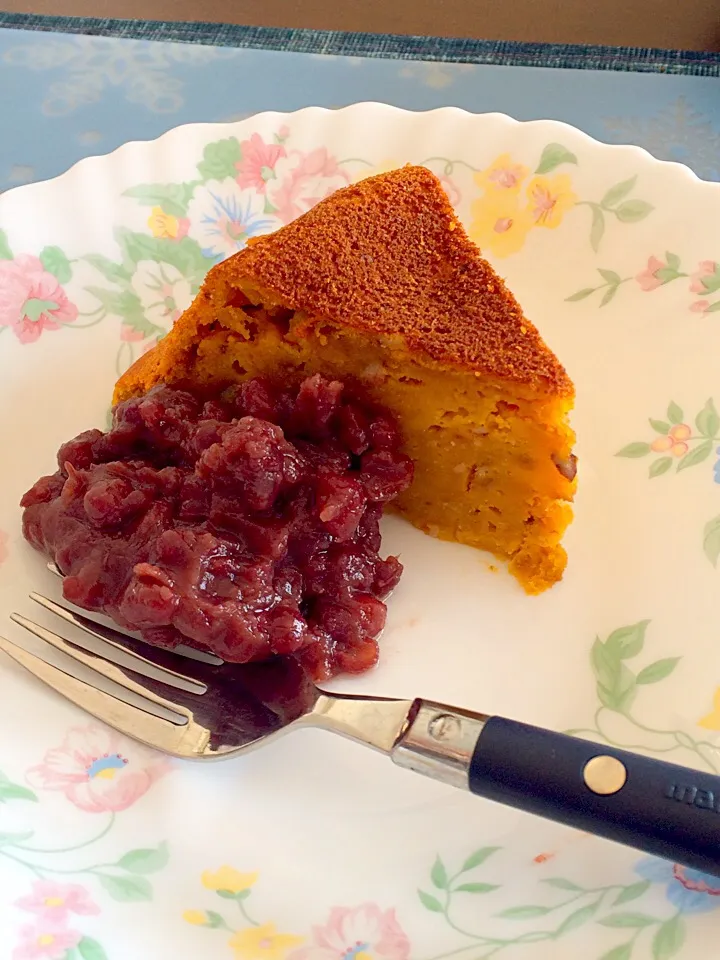 かぼちゃのケーキ つぶあん添え|ジュンさん