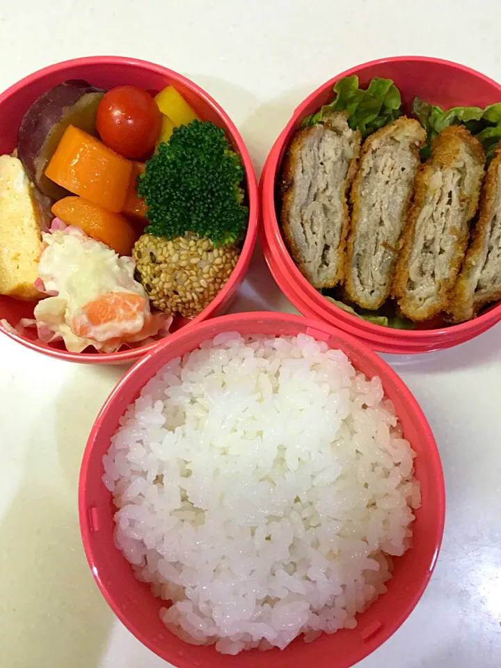 Snapdishの料理写真:塾弁 しみカツ弁当|tetenonさん