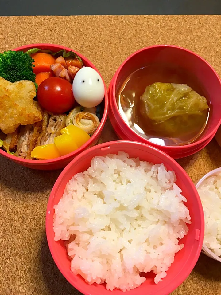 Snapdishの料理写真:塾弁 ロールキャベツ弁当|tetenonさん