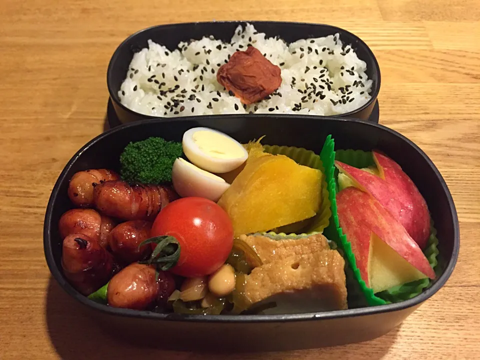 ウインナーと煮厚揚げ豆腐弁当|myusicさん