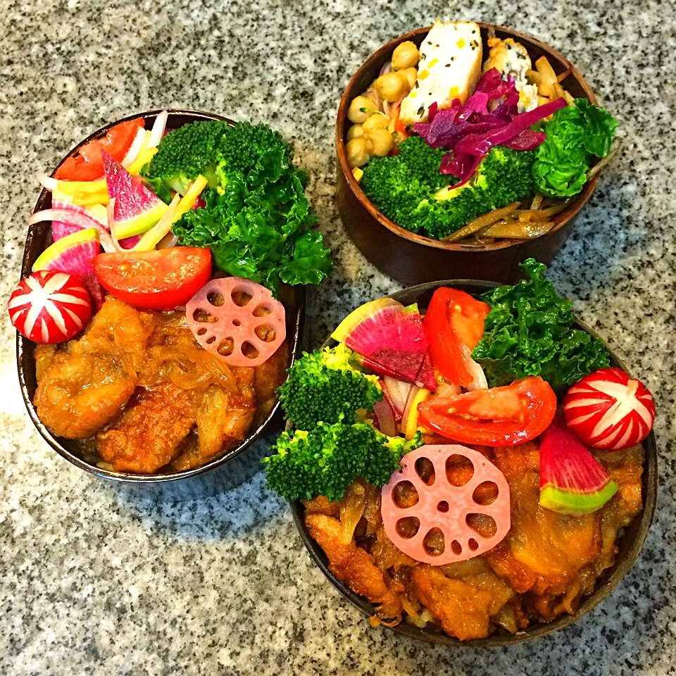 Snapdishの料理写真:vegan油麩丼弁当|makiko_aさん