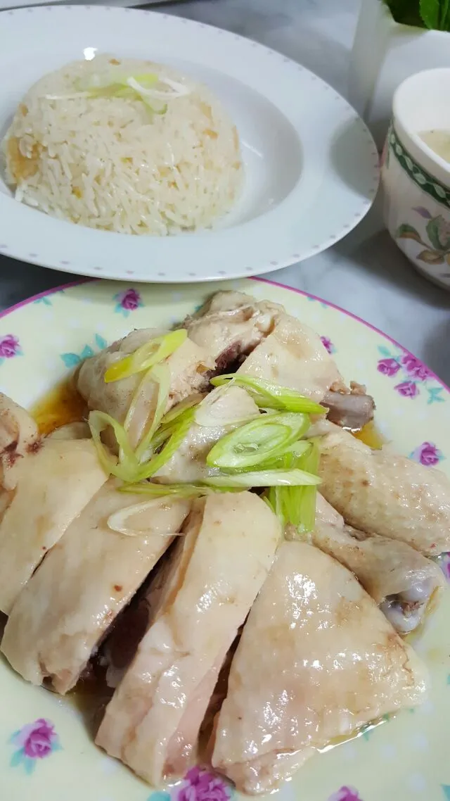 Hainanese  Chicken Rice 

Juicy tender Chicken with Fragrant Rice 😋


 #hainan #hainanese #Chicken #chickenrice|Chef.on.trainingさん