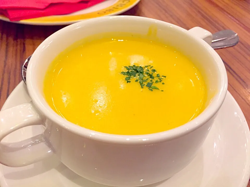 Pumpkin & corn cream soup|Sky Blueさん