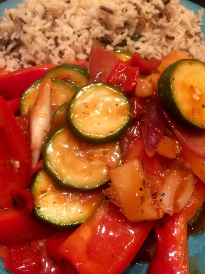 Sweet chilli courgettes & pepper|Nick Hiderさん