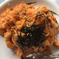 Snapdishの料理写真:豚キムチチャーハン|ゆまさん