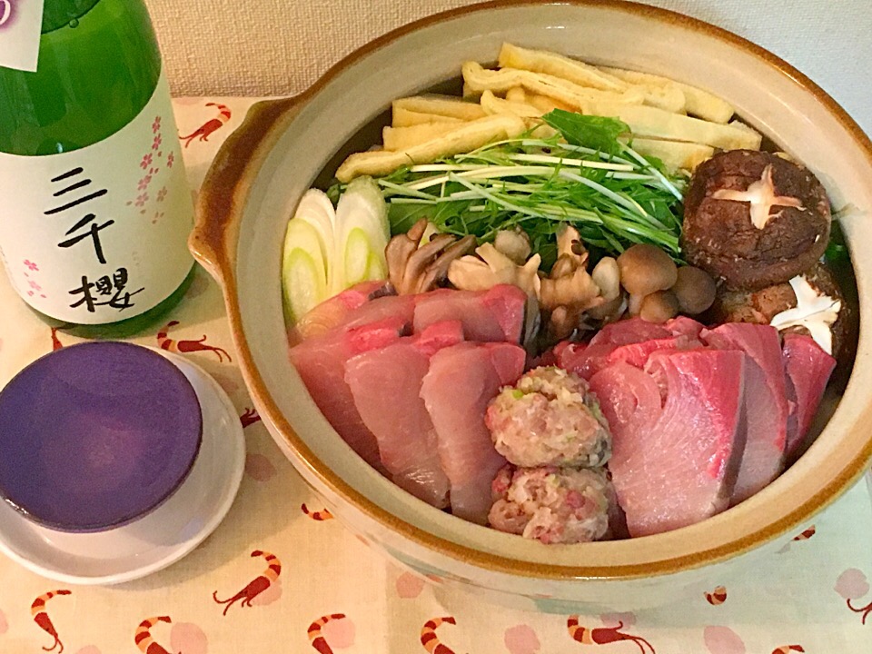 カンパチ ハマチのキツネ ハリハリ鍋 三千櫻 純米渡船 藤井裕之 Snapdish スナップディッシュ Id Zpp8da