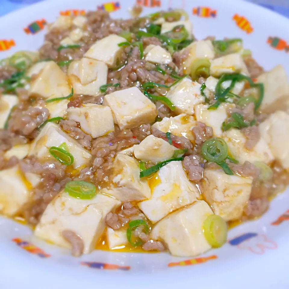 簡単❣️塩マーボー豆腐🌟 味付けは、業務スーパー浅漬けの素のみだよ😁|きいこさん