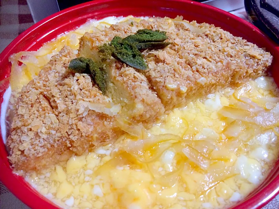 駅前食堂シリーズ、カツ丼ケーキは、オレンジピールとカスタードや、ムースの爽やかなケーキ|De trois,M   cookpad料理教室元講師さん