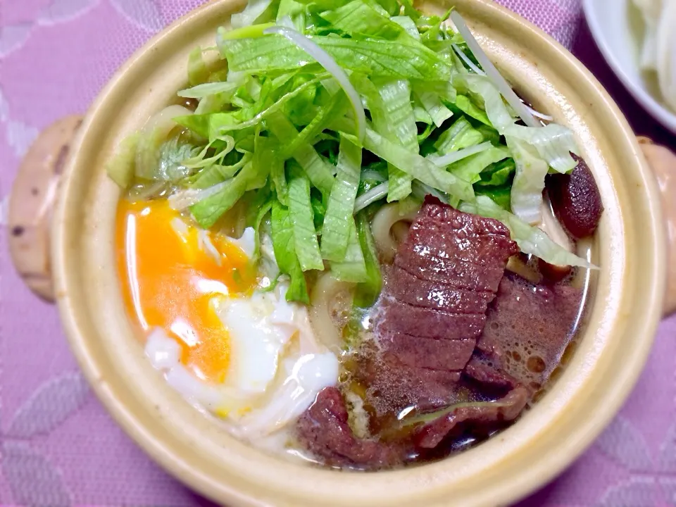 牛タン鍋焼きうどん|ひらりさん