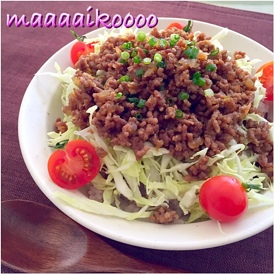 肉そぼろ丼😋|マイコさん