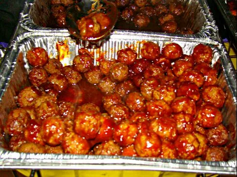 💜💛💚Mardi Gras 2016 & Superbowl 50 🏈 💙 🏈 WEEKEND #Party #Holidays/Celebrations in Louisiana 🎭 SWEDISH MEATBALLS 🎭 #Appetizer #Side dish #Meat/Poultry 💜💛💚|Alisha GodsglamGirl Matthewsさん