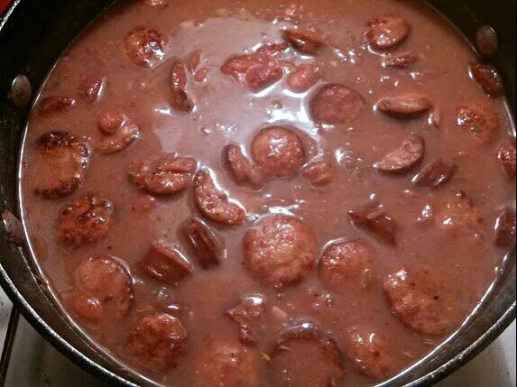 💚💛💜Mardi Gras 2016 & Superbowl 50 🏈 💙 🏈 Weekend in Louisiana #Party #Holidays/Celebrations 🎭 RED BEANS W/CAJUN SAUSAGE 🎭 #Meat/Poultry #Pork #Main dish 💚 💛 💜|Alisha GodsglamGirl Matthewsさん