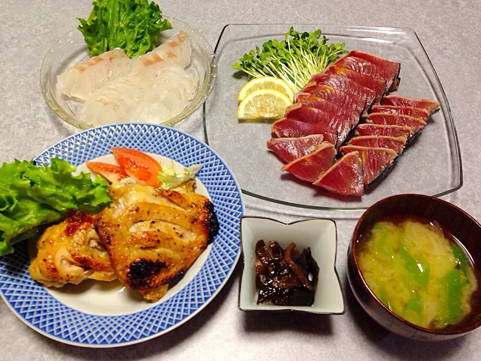 Snapdishの料理写真:鶏だの魚だの…|Orie Uekiさん