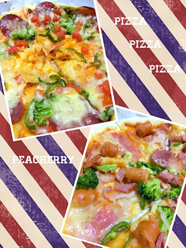 母の手作りpizza(∩´͈ ᐜ `͈∩)˖*♬೨̣̥|☆ぴ〜ちゃん☆さん