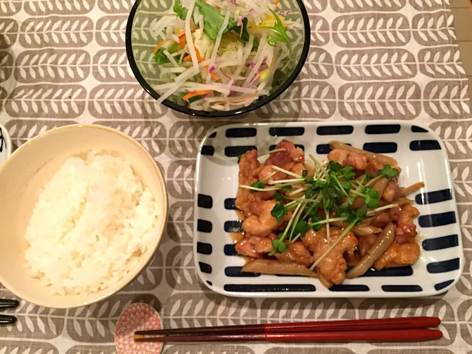 鶏ごぼう照り煮|おーさわさん