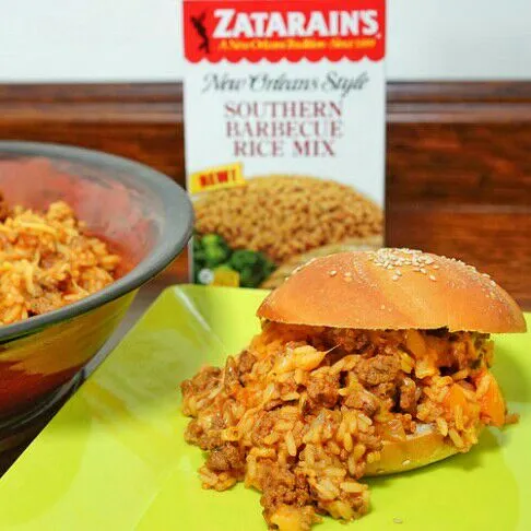 💜💛💚Mardi Gras 2016 Weekend & Superbowl 50 Sunday 🏈 💙 🏈 #Party #Holidays/Celebrations 
🎭 ZATARAINS SOUTHERN BBQ RICE🎭 #Rice #Sandwich  #Bread #Beef #Side dish
 💜|Alisha GodsglamGirl Matthewsさん