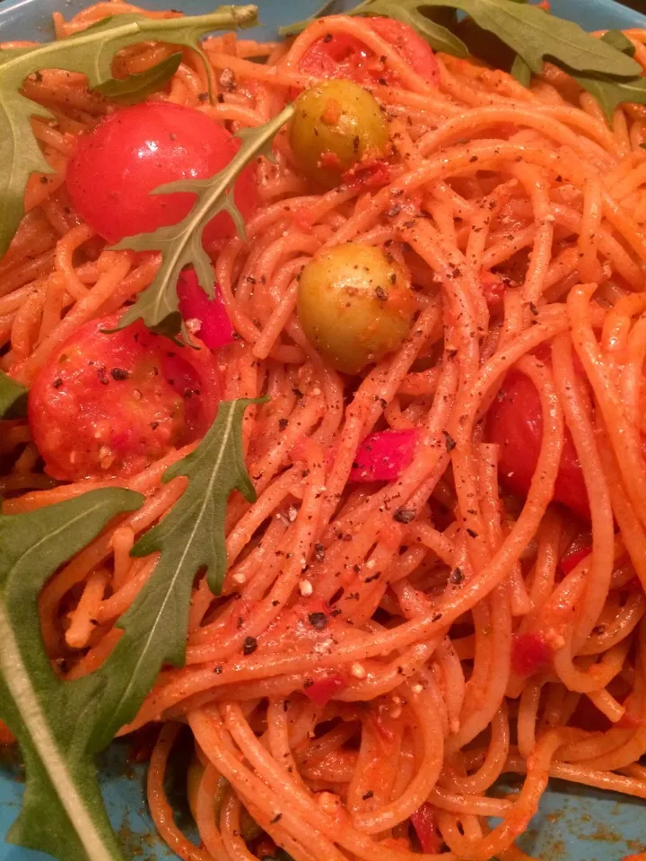 Chilli pesto spaghetti|Nick Hiderさん