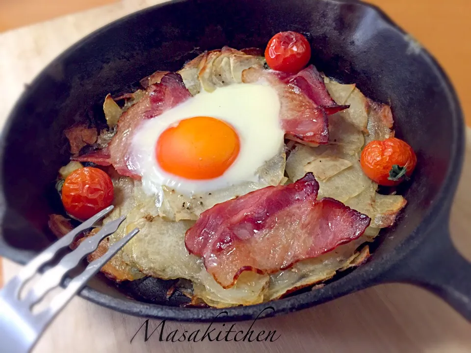 Skillet de hashed brown for breakfast|Masakiさん