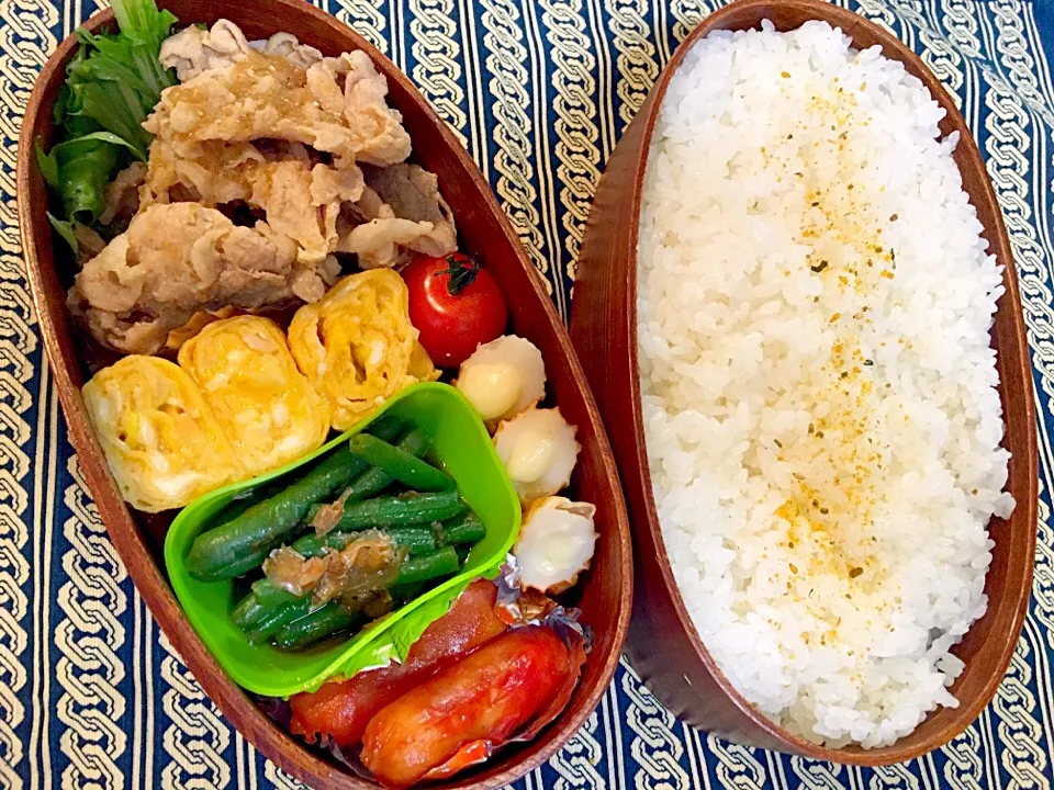 Snapdishの料理写真:豚しゃぶ弁当|ゆりえさん