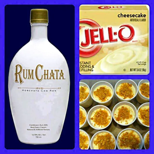 Snapdishの料理写真:💜💛💚Mardi Gras 2016 Weekend & Superbowl 50 Sunday 🏈 💙 🏈 in Louisiana #Party #Holidays/Celebrations 🎭 RUMCHATA CHEESECAKE JELL-O PUDDING SHOTS 🎭 #Drinks #Jelly/Pu|Alisha GodsglamGirl Matthewsさん