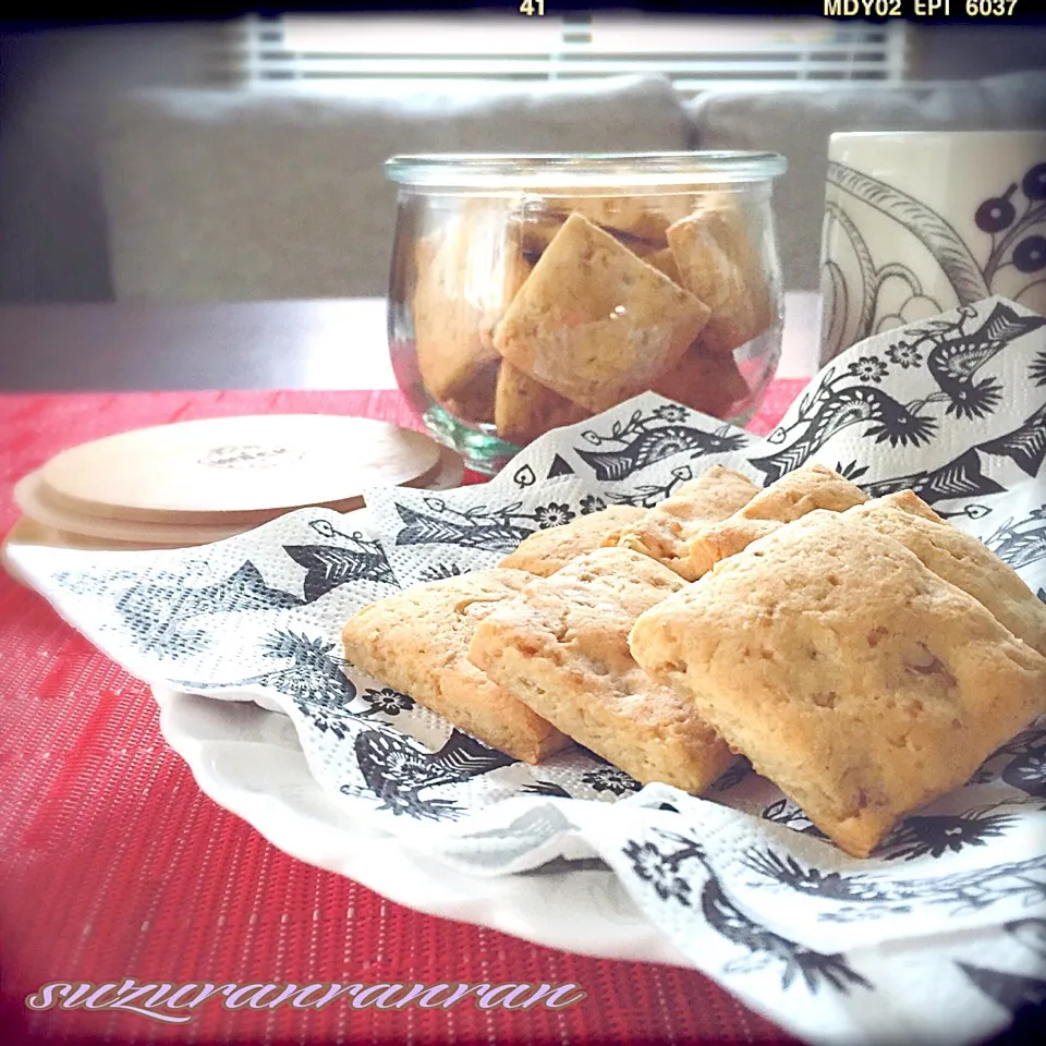 りずむさんの料理 ココナッツ風味の黒糖くるみクッキー🍪|すずらんさん