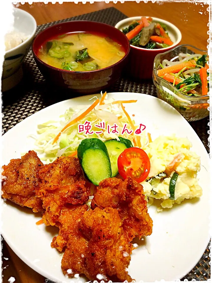 Snapdishの料理写真:今日の晩ごはん28.2.8ψ(´ڡ`♡)|ばろんさん