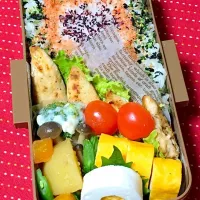 Snapdishの料理写真:高校生男子のがっつり弁当.ﾟ٩(๑⃙⃘˙ᵕ˙๑⃙⃘)۶:.｡