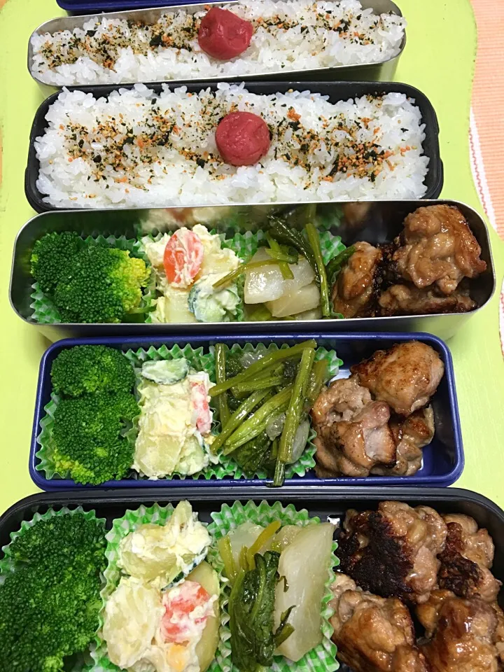 豚コマのころころ揚げ かぶ煮 ポテトサラダ ブロッコリー弁当。|Kumiko Kimuraさん