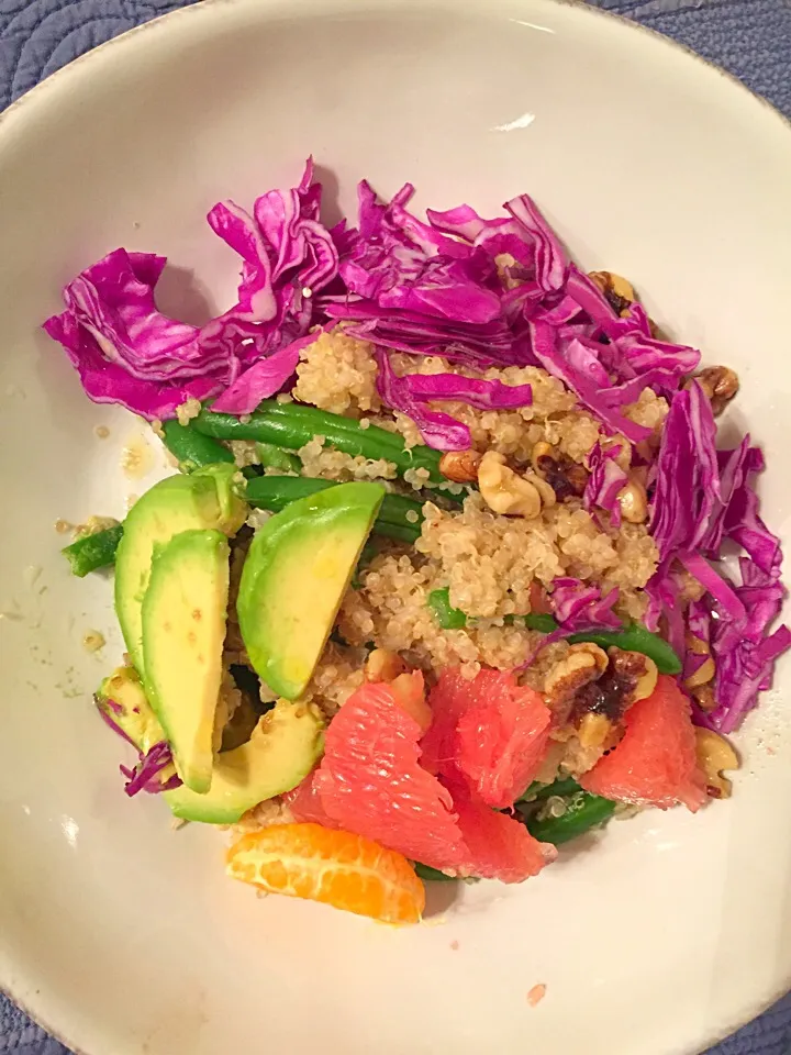 Snapdishの料理写真:Couscous with grapefruit, avocado, walnuts, and green beans|Matthew Cashenさん