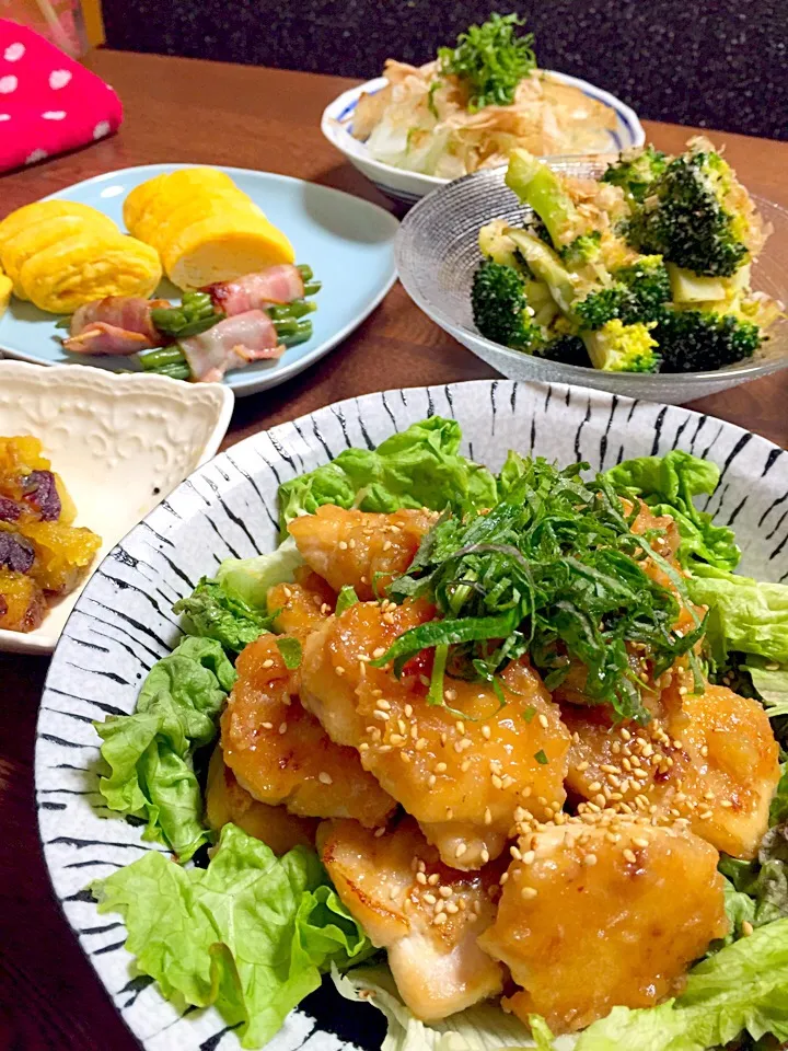 2016.2.9 夜ご飯〜鶏むね肉のハチミツたれのやわらか焼き◡̈♥︎|kaoさん