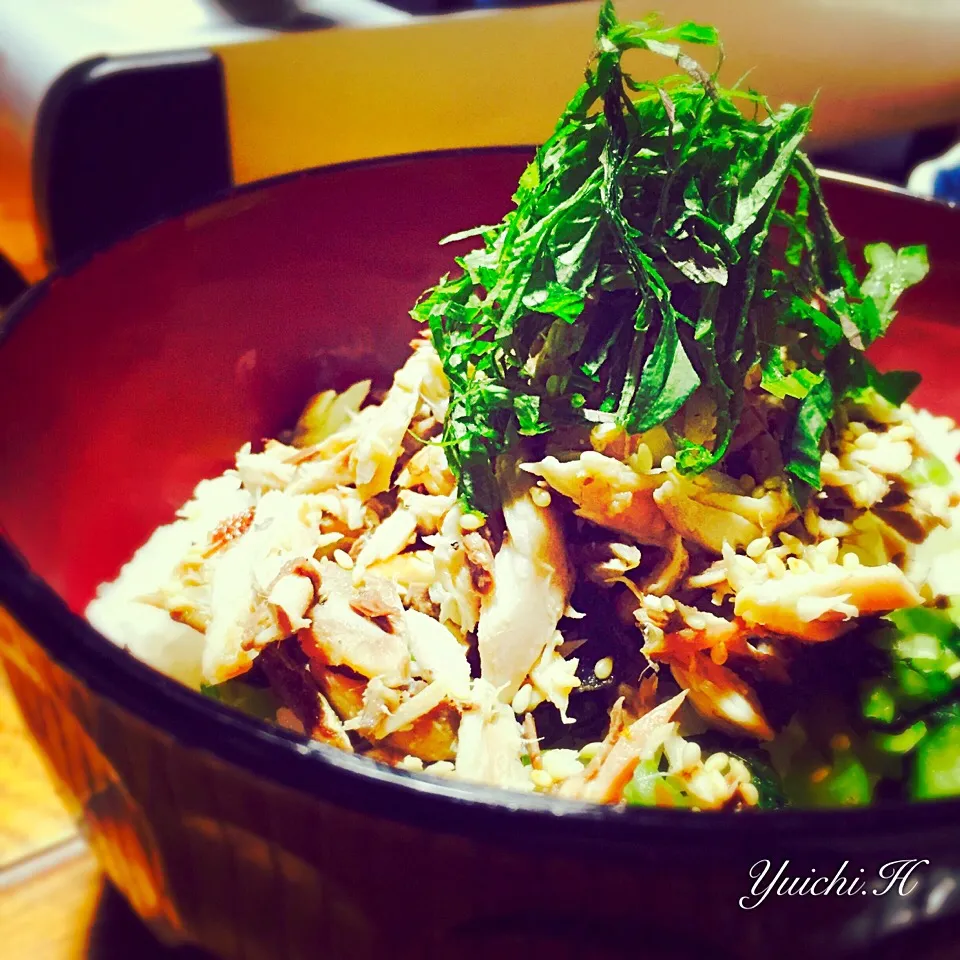 Snapdishの料理写真:塩さば野沢菜丼🐟|ゆうさん