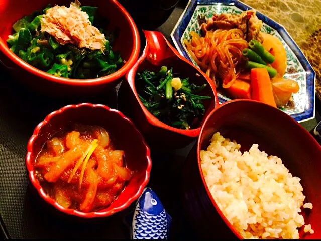 明太子入り塩辛でごはん🍚モリモリ&肉じゃが～🌸。|💍ごはん🍚さん