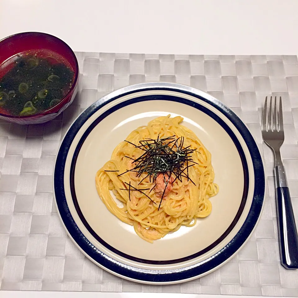 明太子パスタ
わかめスープ|yummさん