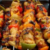 Snapdishの料理写真:Pork and  pepper kebabs|マリアさん