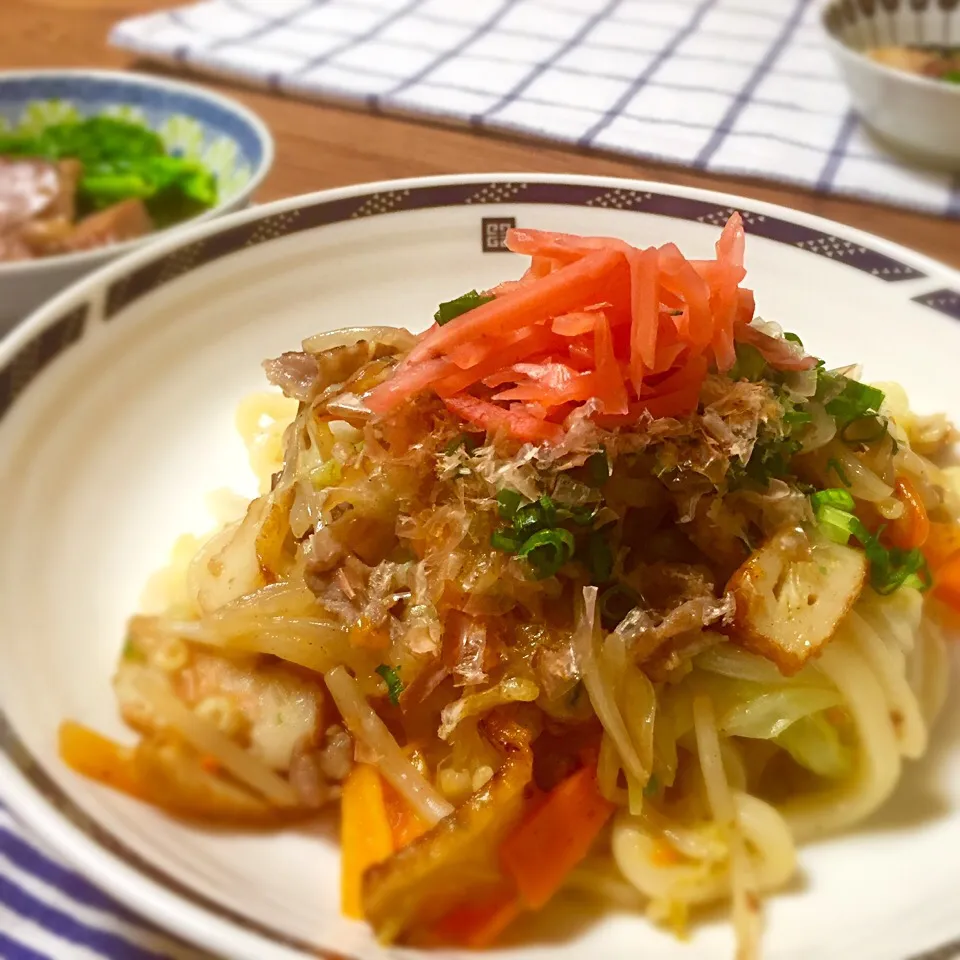 今日の夕飯☆焼うどん！
ごちそうさま٩(๑❛ᴗ❛๑)۶|あさこさん