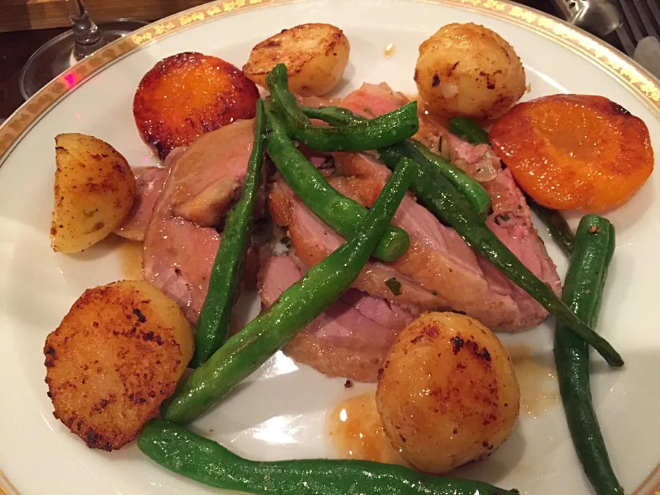 Duck Ballotine with roasted potatoes and peach marsala sauce|Chris Shannonさん