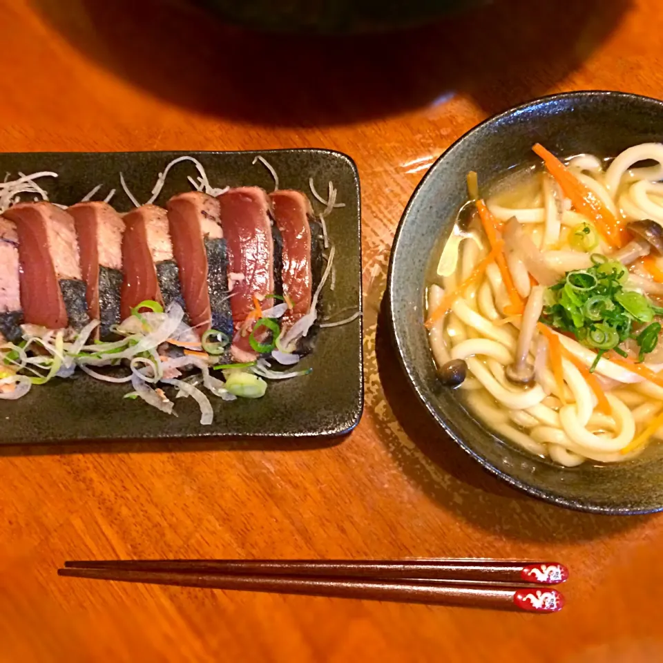 昨日の残り出汁で野菜いっぱいうどん|ちーぽんさん