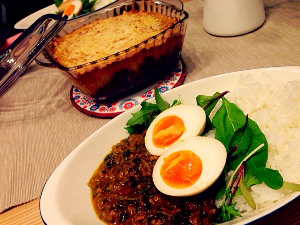 ほうれん草のキーマカレー&トラウトサーモンpotato|Yuriさん