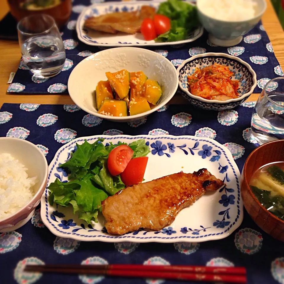 豚肉の味噌焼き
かぼちゃの塩麹煮|あきさん