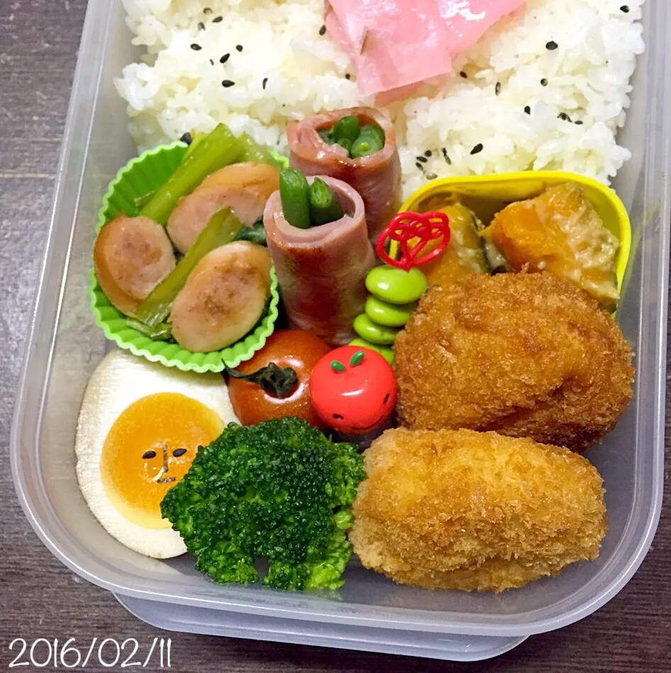 Snapdishの料理写真:2/11お弁当⚘ᗾᐝ|ふくろう女子さん