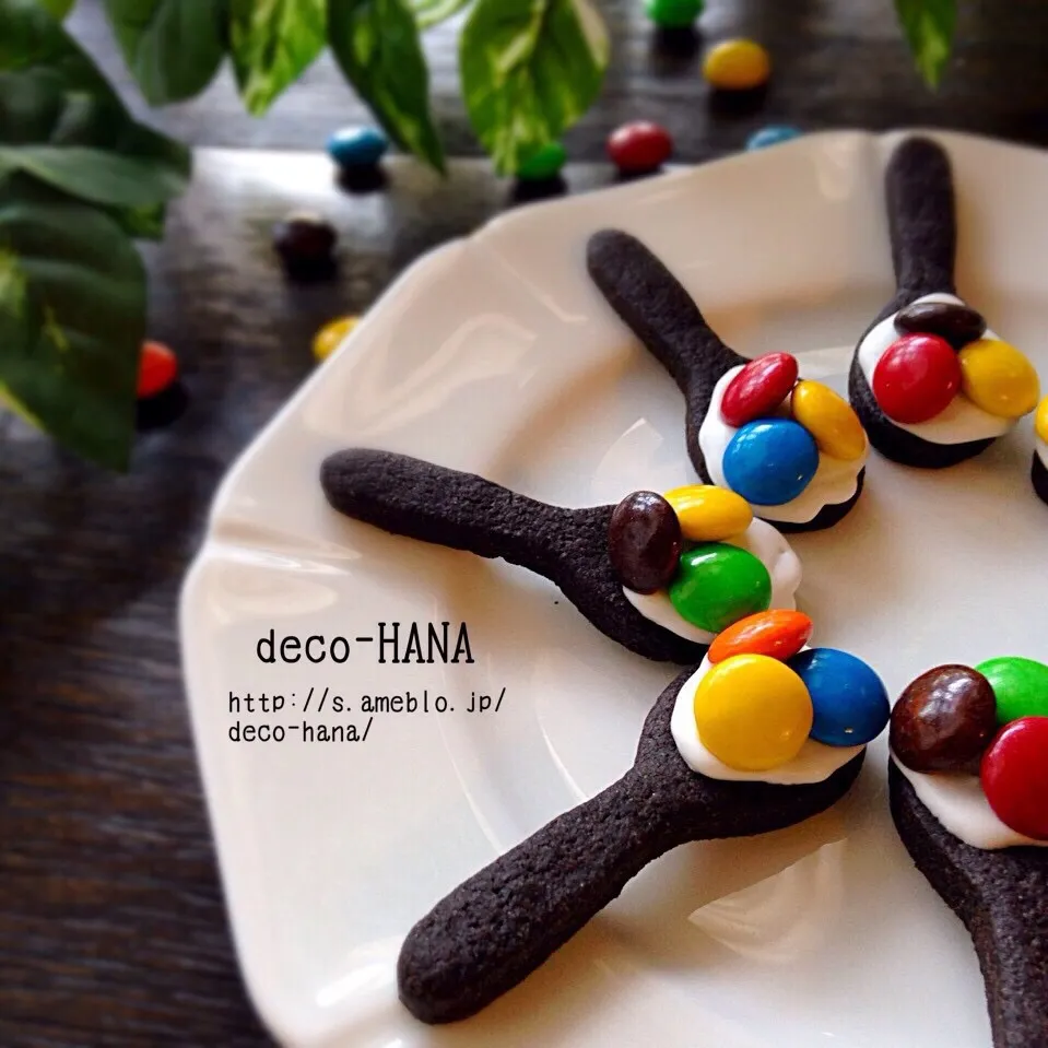 ブラックココアクッキー×m&m's|さとみ (satomi_foodart)さん