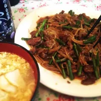 ニンニクの芽と鶏レバーのオイスター炒め|みゅーさん