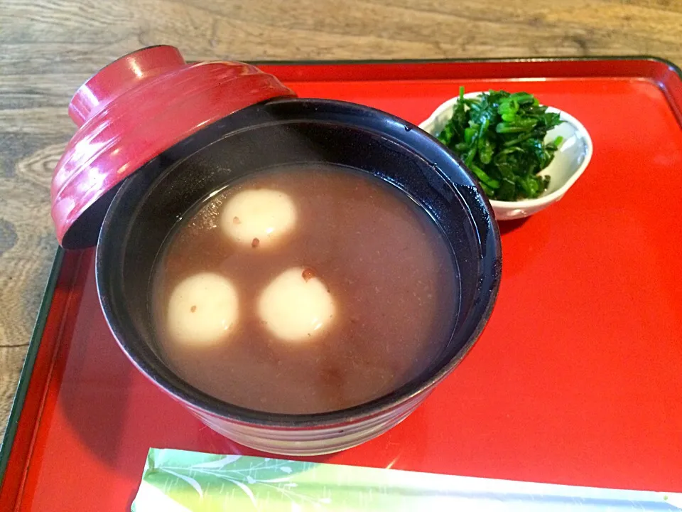 かんざらし結『ぜんざい』
箸休めの『クレソンのおひたし』が美味しかった(^o^)|コージ💫さん