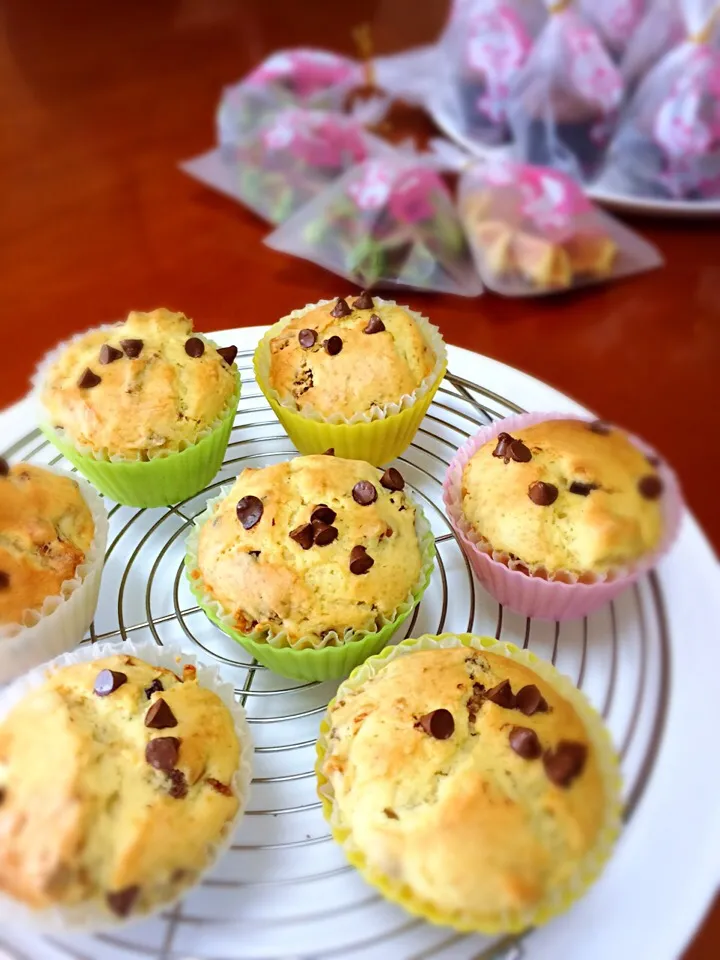 イチヂクとクリームチーズの
カップケーキ♪チョコチップ入り♡|ましてさん