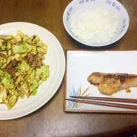 回鍋肉と西京風照り焼き風鱈|直さん